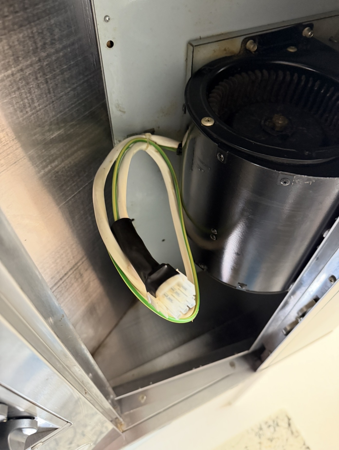 Commercial kitchen hood after cleaning